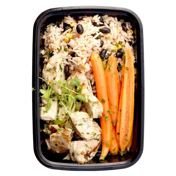 Mojo Chicken with Rice and Carrots