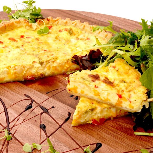 Three Cheese and Pepper Quiche